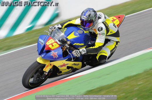 2009-05-09 Monza 3487 Superstock 600 - Free Practice - Stefan Kerschbaumer - Yamaha YZF R6